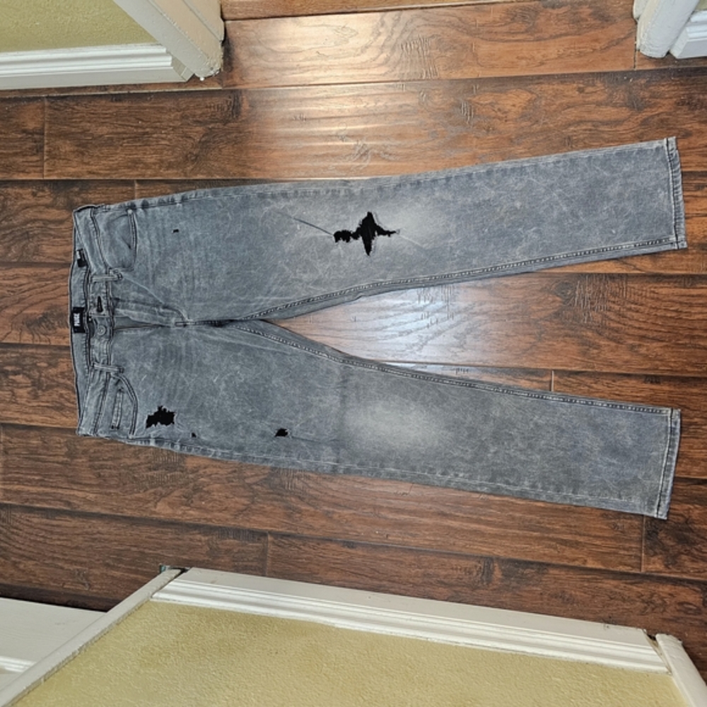 Men's Distressed Gray Jeans